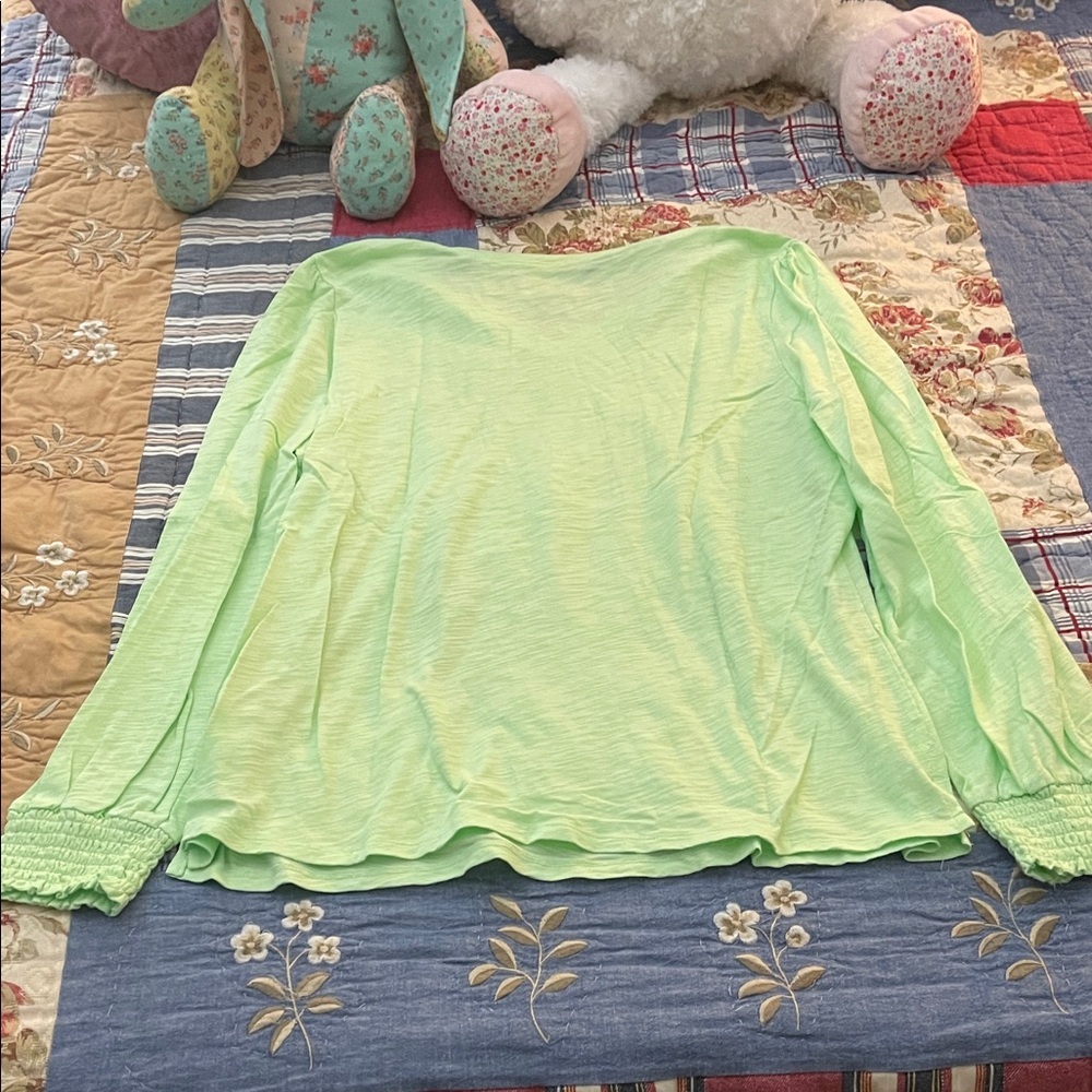 Belle by Kim Gravel Light Green Top - Picture 5 of 5